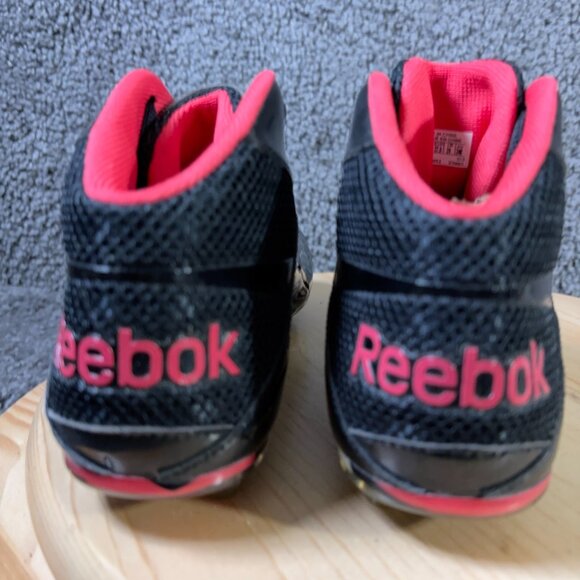 Reebok U-Form 4Speed Football Cleats Mens Size 7 Black Red High Top Lace Up - Picture 4 of 8
